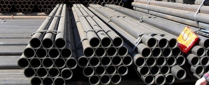 Assortment of steel pipes