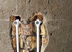 Water socket for plastic pipes